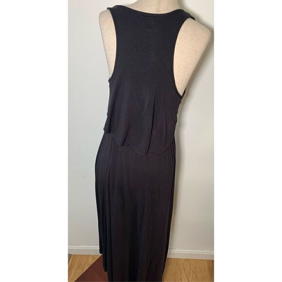 Forever 21 black long maxi dress high low - Picture 5 of 6